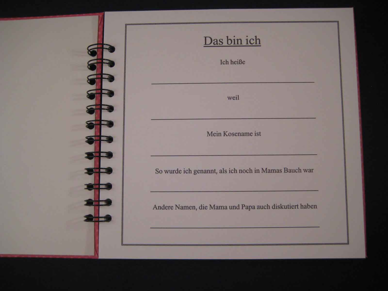 Album - Unser Kind Innenseite