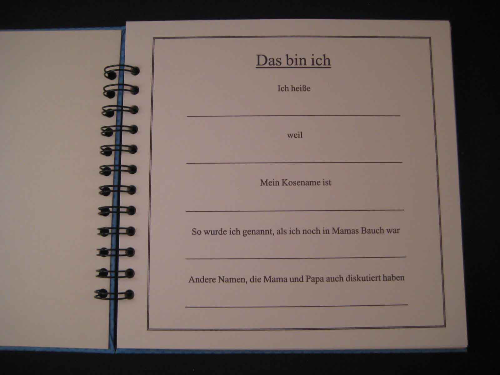 Album - Unser Kind Innenseite